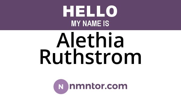 Alethia Ruthstrom