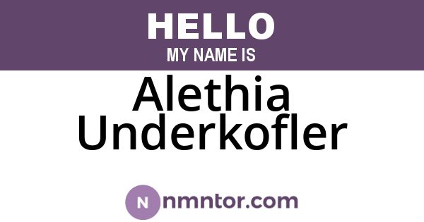 Alethia Underkofler