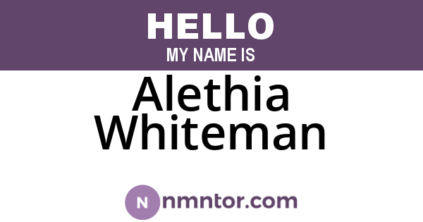 Alethia Whiteman