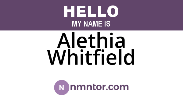 Alethia Whitfield