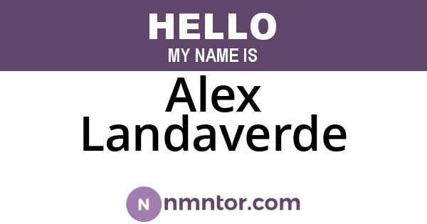 Alex Landaverde