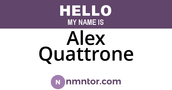 Alex Quattrone