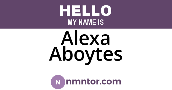 Alexa Aboytes