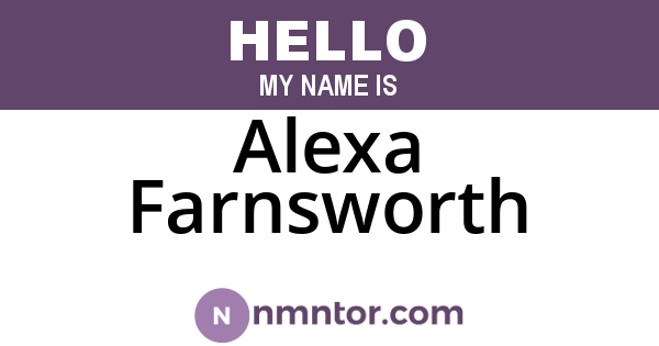Alexa Farnsworth