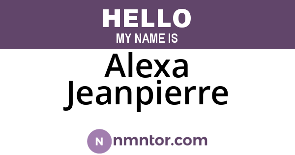 Alexa Jeanpierre