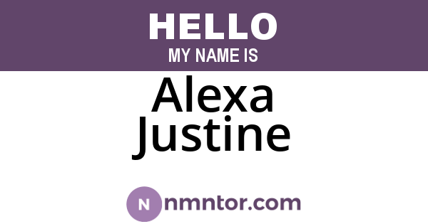 Alexa Justine