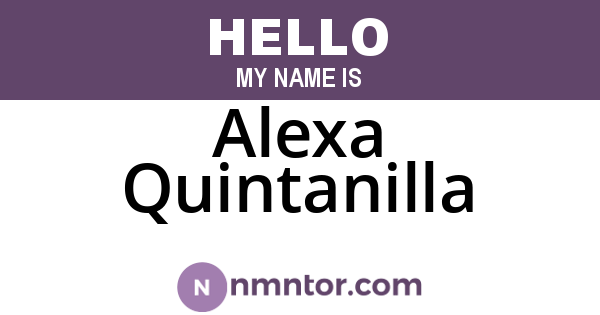 Alexa Quintanilla