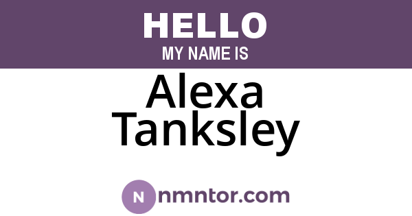 Alexa Tanksley