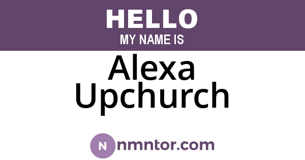 Alexa Upchurch