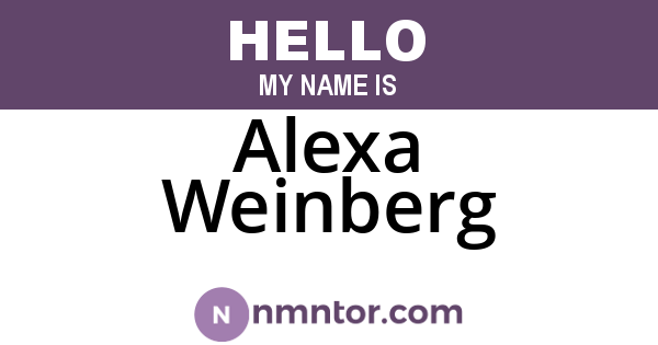 Alexa Weinberg