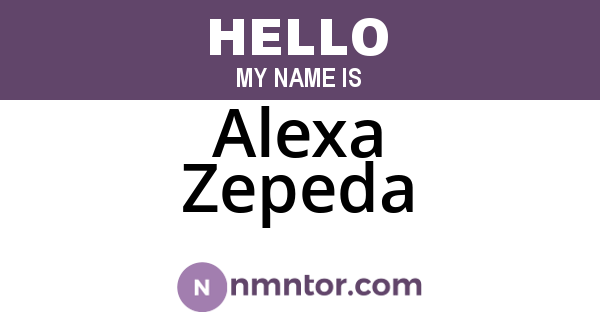 Alexa Zepeda