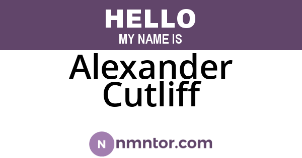 Alexander Cutliff
