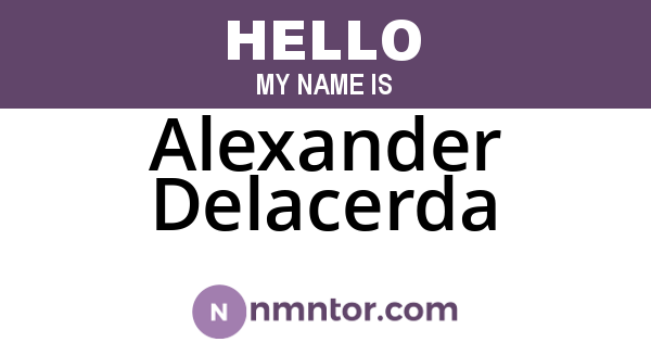 Alexander Delacerda