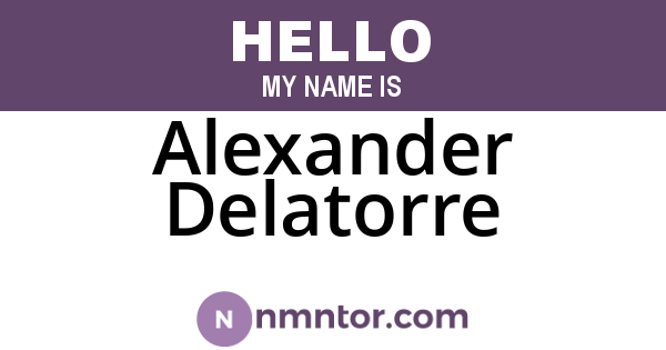 Alexander Delatorre