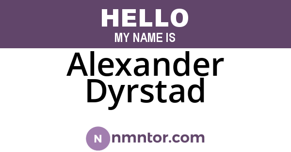 Alexander Dyrstad