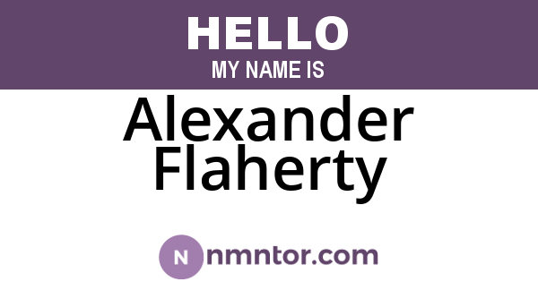 Alexander Flaherty