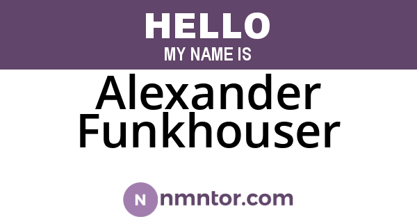 Alexander Funkhouser