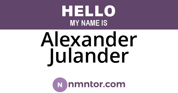 Alexander Julander