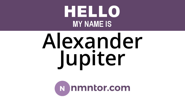 Alexander Jupiter