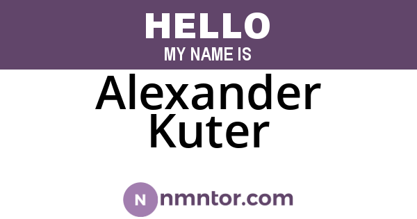 Alexander Kuter