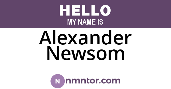 Alexander Newsom