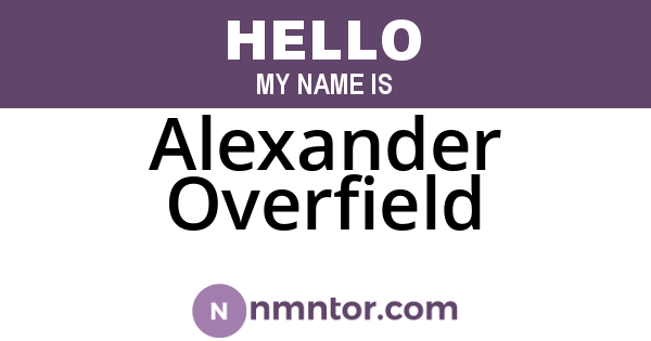 Alexander Overfield