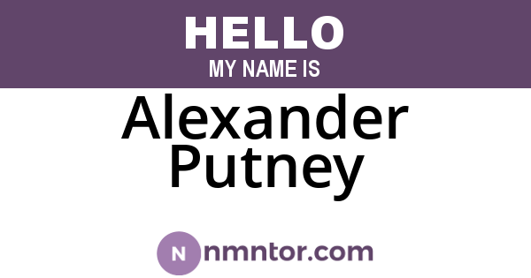 Alexander Putney