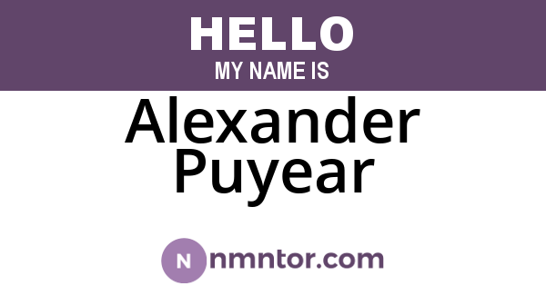 Alexander Puyear