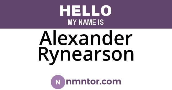 Alexander Rynearson