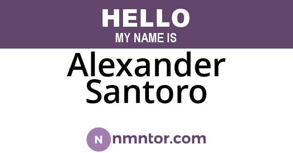 Alexander Santoro