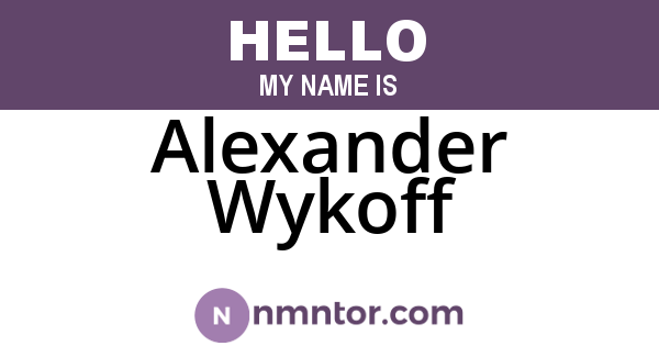 Alexander Wykoff