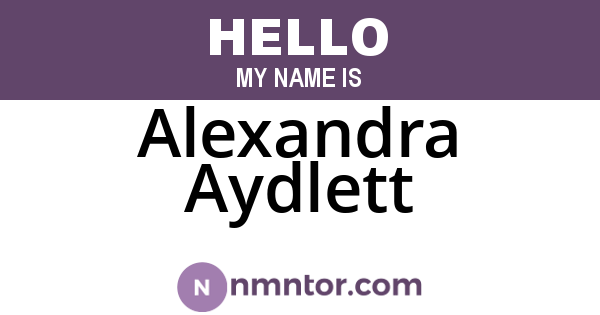 Alexandra Aydlett