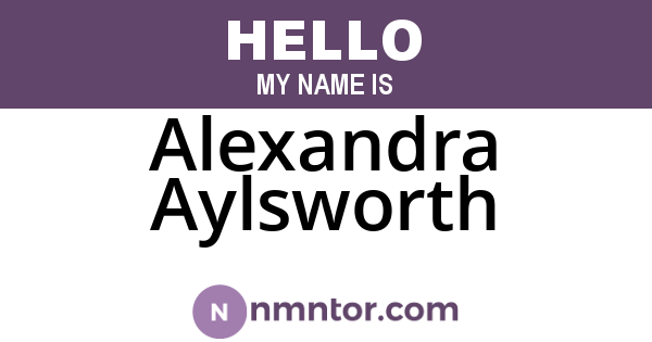Alexandra Aylsworth