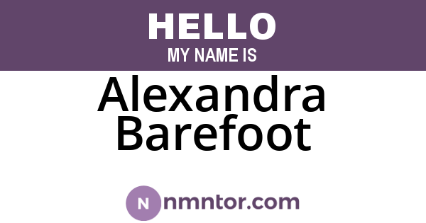 Alexandra Barefoot
