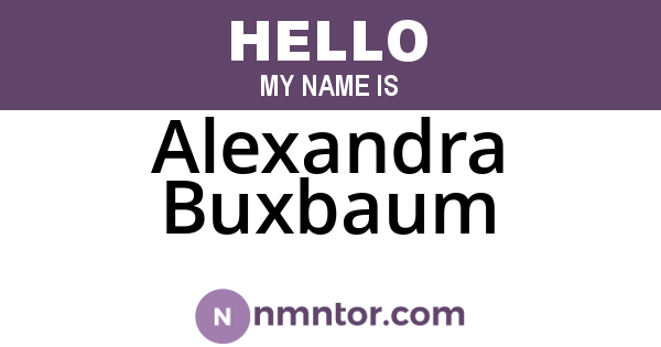 Alexandra Buxbaum