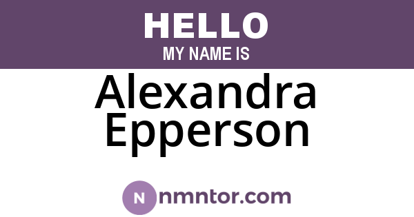 Alexandra Epperson