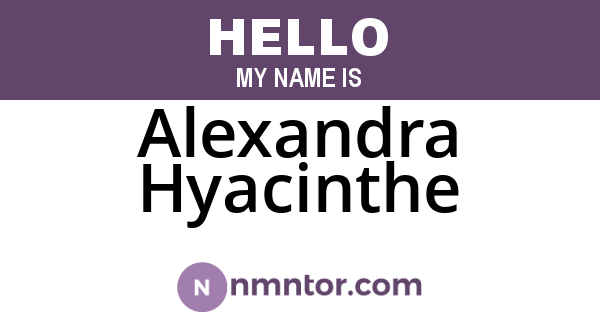 Alexandra Hyacinthe