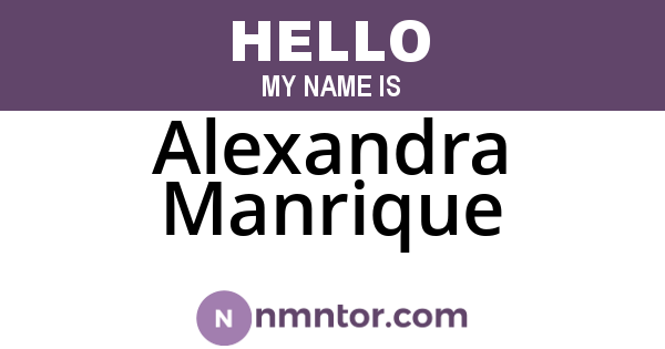 Alexandra Manrique