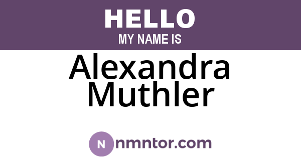 Alexandra Muthler