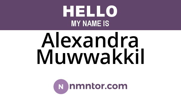Alexandra Muwwakkil