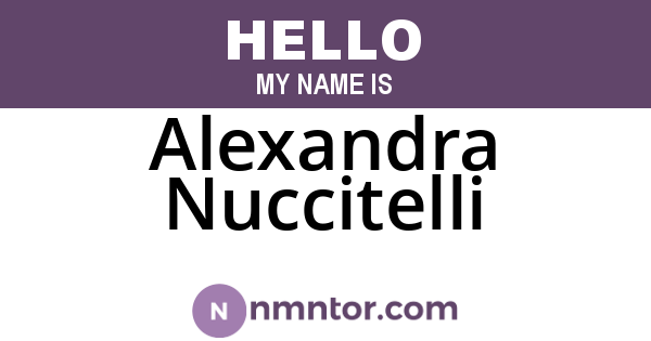 Alexandra Nuccitelli