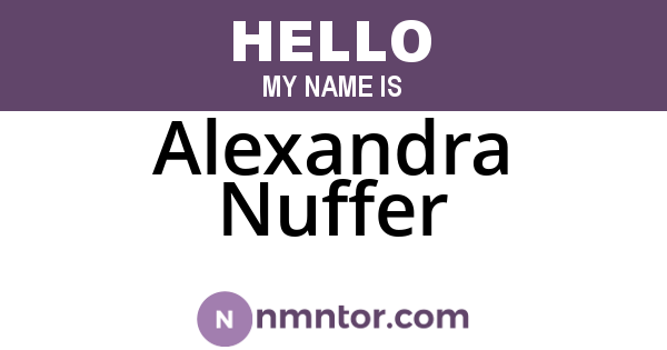 Alexandra Nuffer