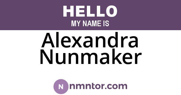 Alexandra Nunmaker