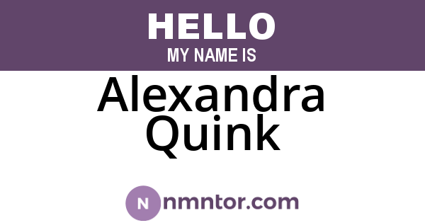 Alexandra Quink