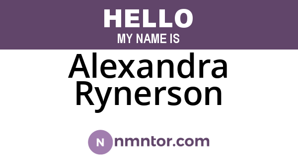 Alexandra Rynerson