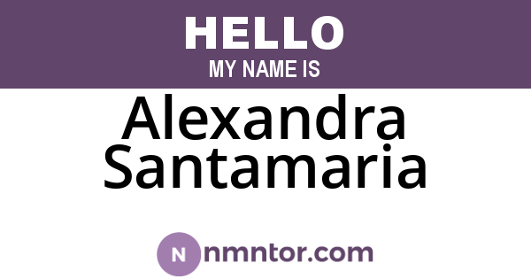 Alexandra Santamaria