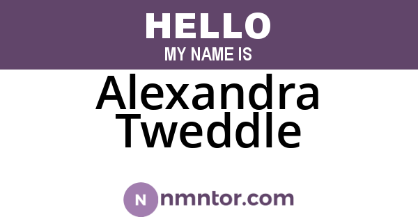 Alexandra Tweddle