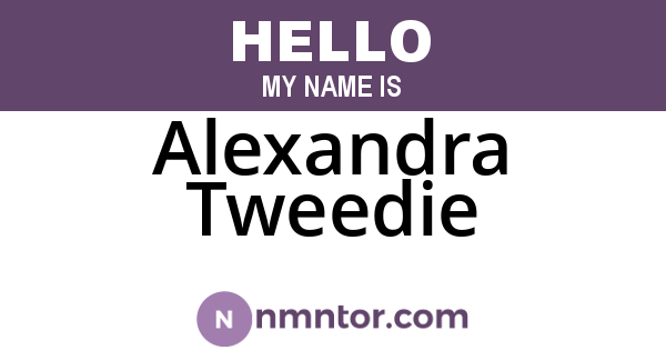 Alexandra Tweedie