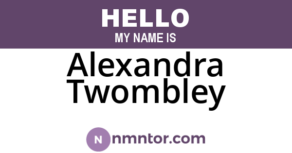 Alexandra Twombley