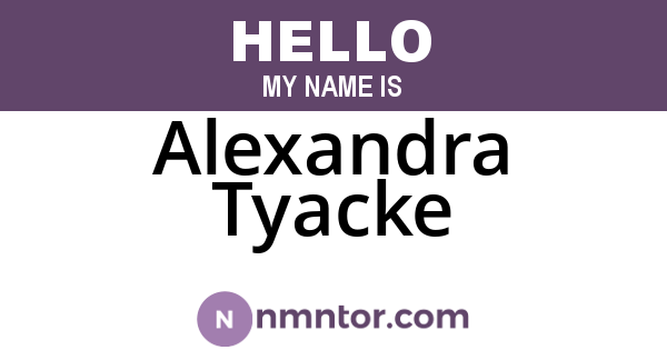 Alexandra Tyacke